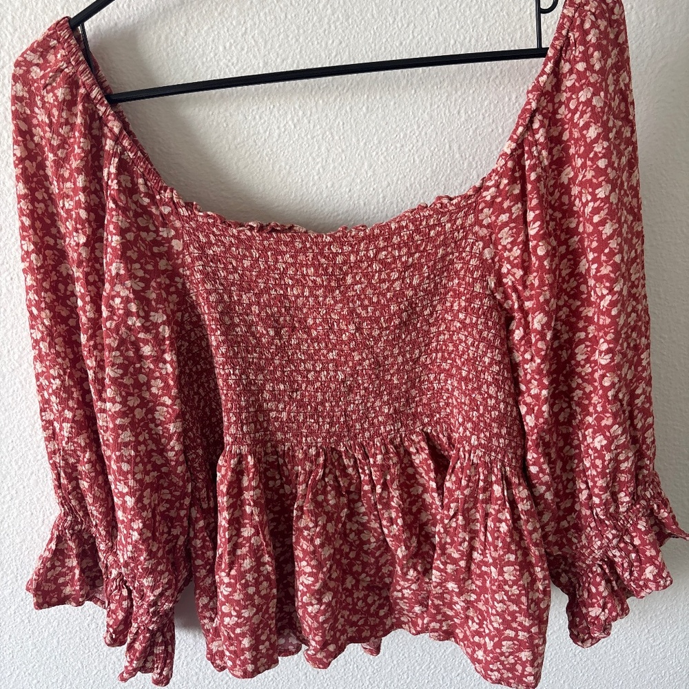 American Eagle Square Neck Babydoll Top - Picture 1 of 3